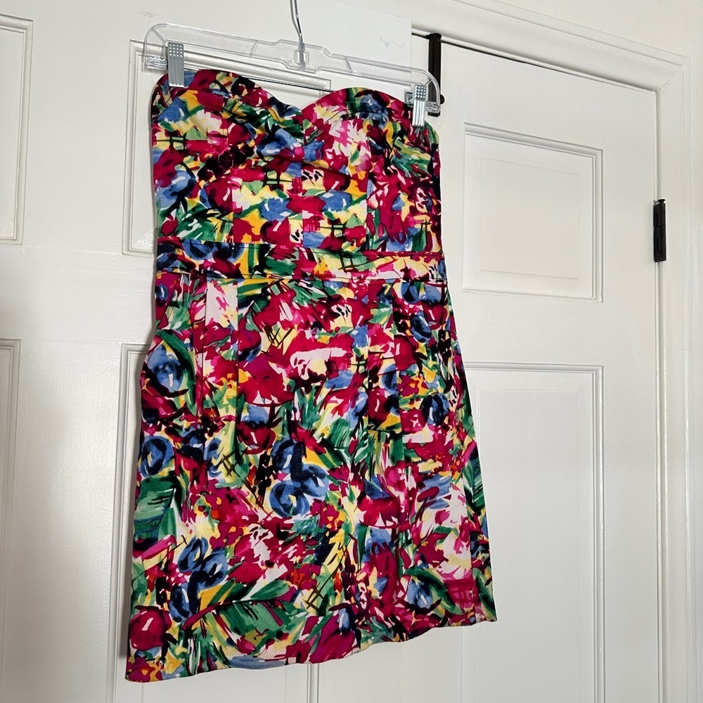Strapless mini dress
